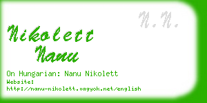 nikolett nanu business card